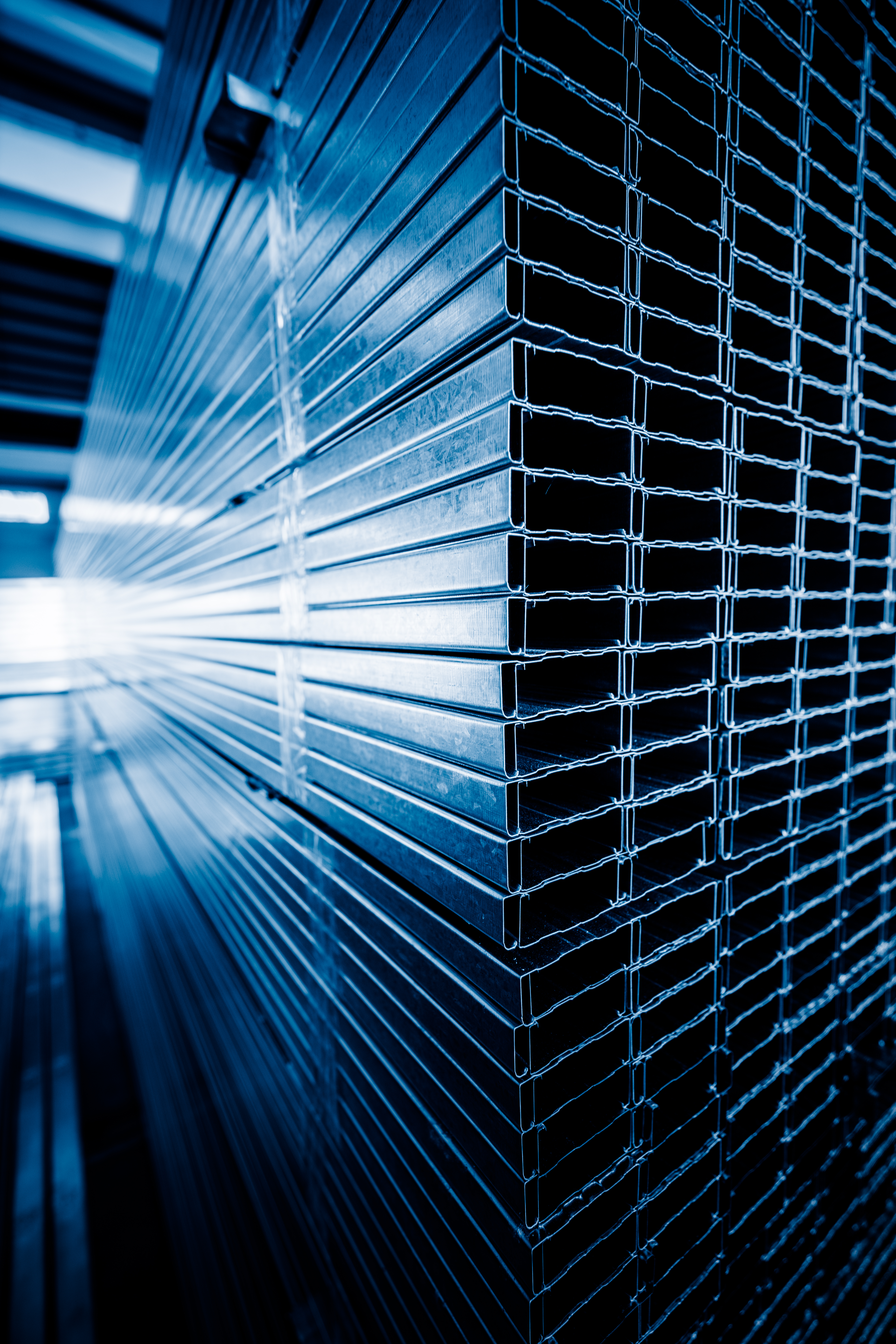 Large steel factory warehouse